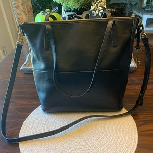 Fossil leather black handbag